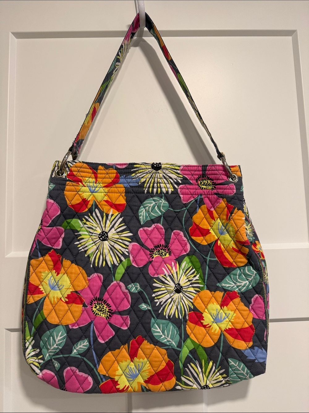 Vera Bradley Jazzy Blooms Quilted Shoulder Bag Floral Multicolor